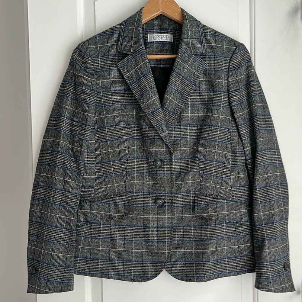 Kasper plaid blazer